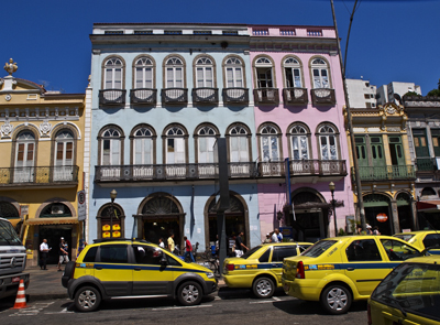 Casas de colores barrio antiguo Rio de Janeiro