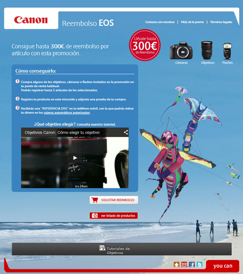 Promoción Canon EOS Reembolso