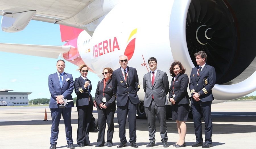 El Airbus A350 -900 de Iberia llega a Argentina