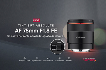  Nuevo SAMYANG AF 75mm F1.8 FE 'Tiny but Absolute' Objetivo de retratos para cámaras Sony E full frame Mirrorless