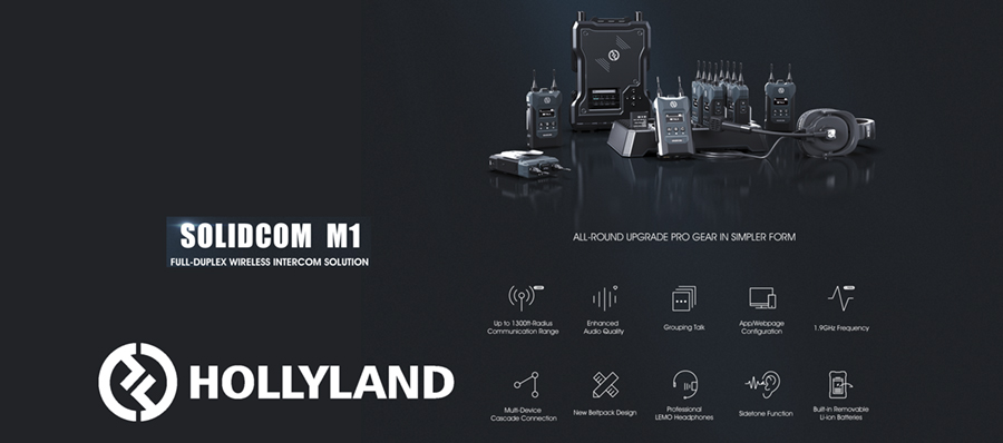 Hollyland anuncia el Solidcom M1, el primer intercomunicador inalámbrico bidireccional para pequeñas y medianas producciones.