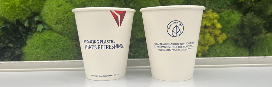 Delta elimina 3200 toneladas de plástico de un solo uso a bordo