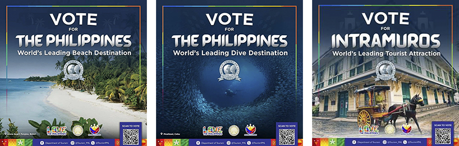 Filipinas opta a 5 grandes premios en los prestigiosos World Travel Awards 2023