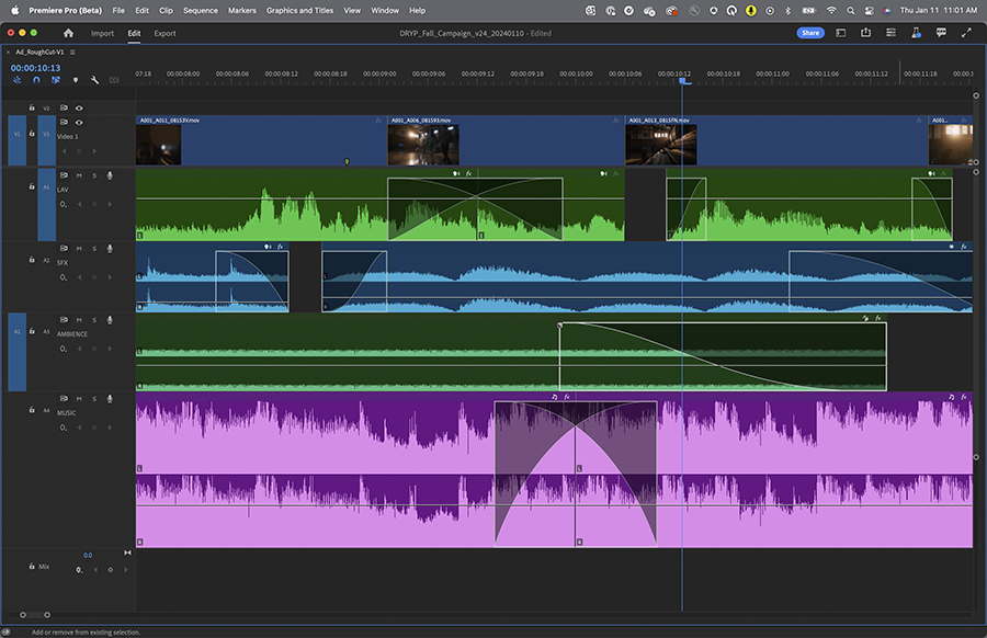 Innovaciones en Adobe Premiere Pro que hacen que la edición de audio sea más rápida, sencilla e intuitiva