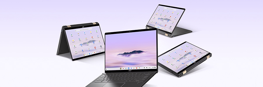 Acer presenta los portátiles premium Chromebook Plus para productividad y juegos con Google AI incorporada