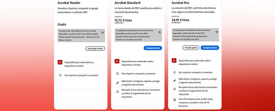 El Asistente de IA para Acrobat ya está disponible en España